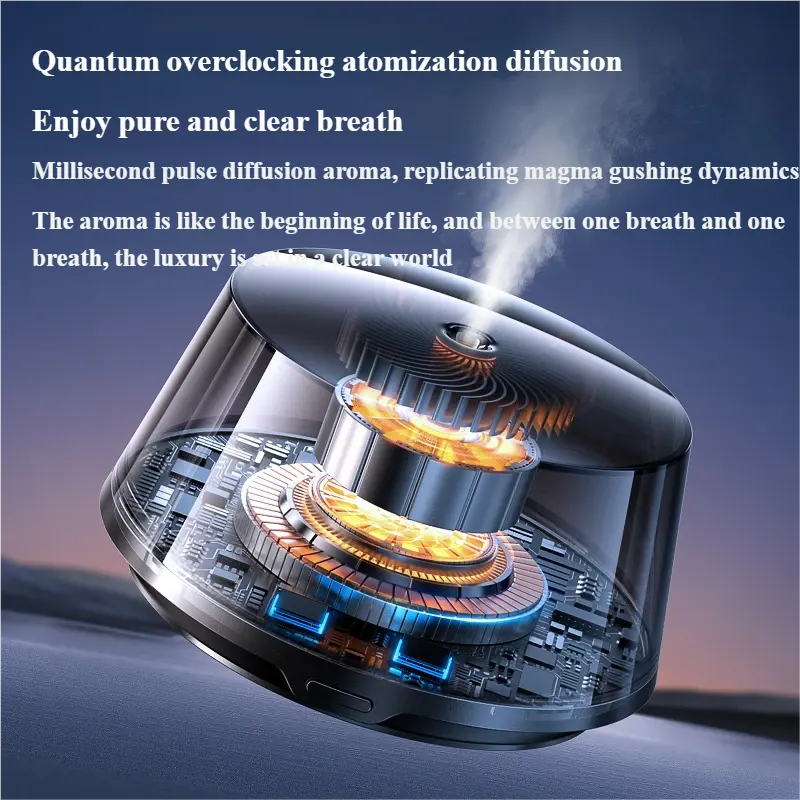 火山景观智能车载香薰 RGB 氛围灯