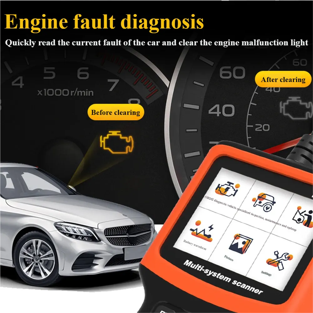 汽车诊断仪obd检测仪器obd2读码卡abs安全气囊解码仪器通用型