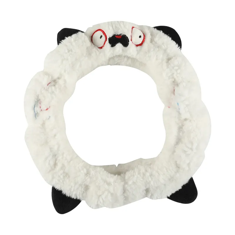 羊羔绒手感舒适防滑冬款卡通熊毛绒简约清新通用无内圈方向盘套