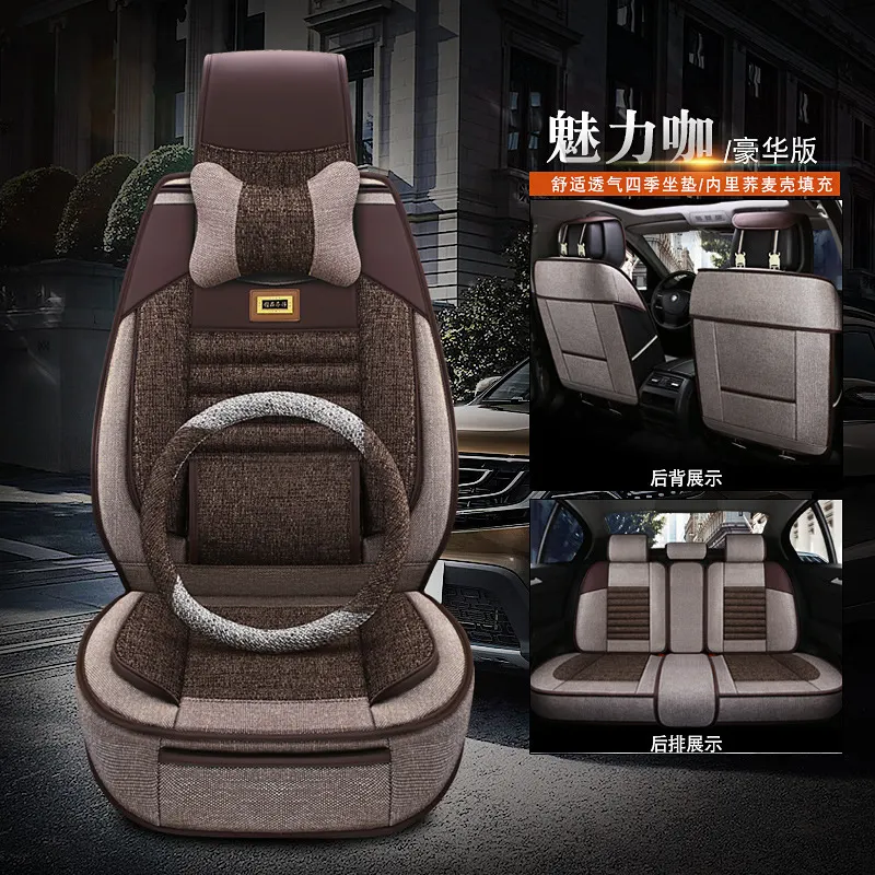 Breathable linen material·Five-layer composite·Comfort in all seasons Upgrade your in-car seat experience