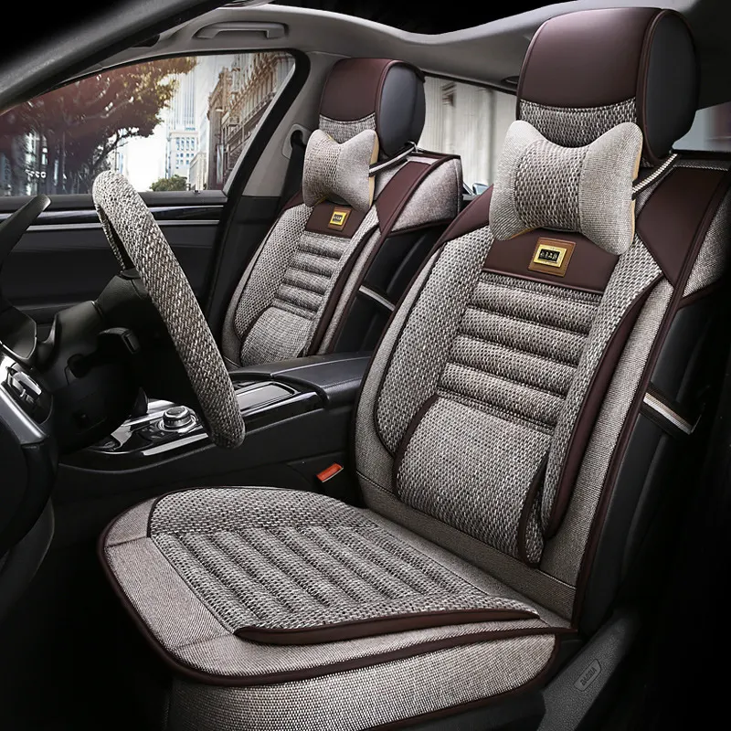 Breathable linen material·Five-layer composite·Comfort in all seasons Upgrade your in-car seat experience