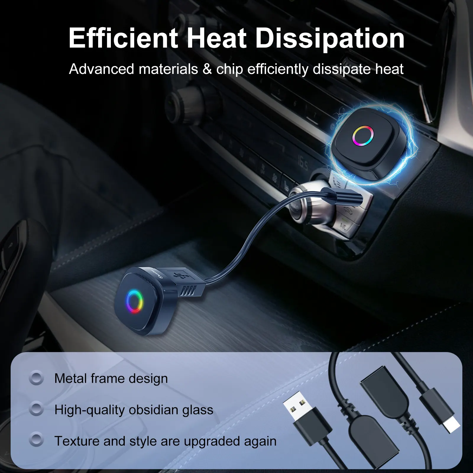 新款 USB-A 无线 CarPlay 适配器